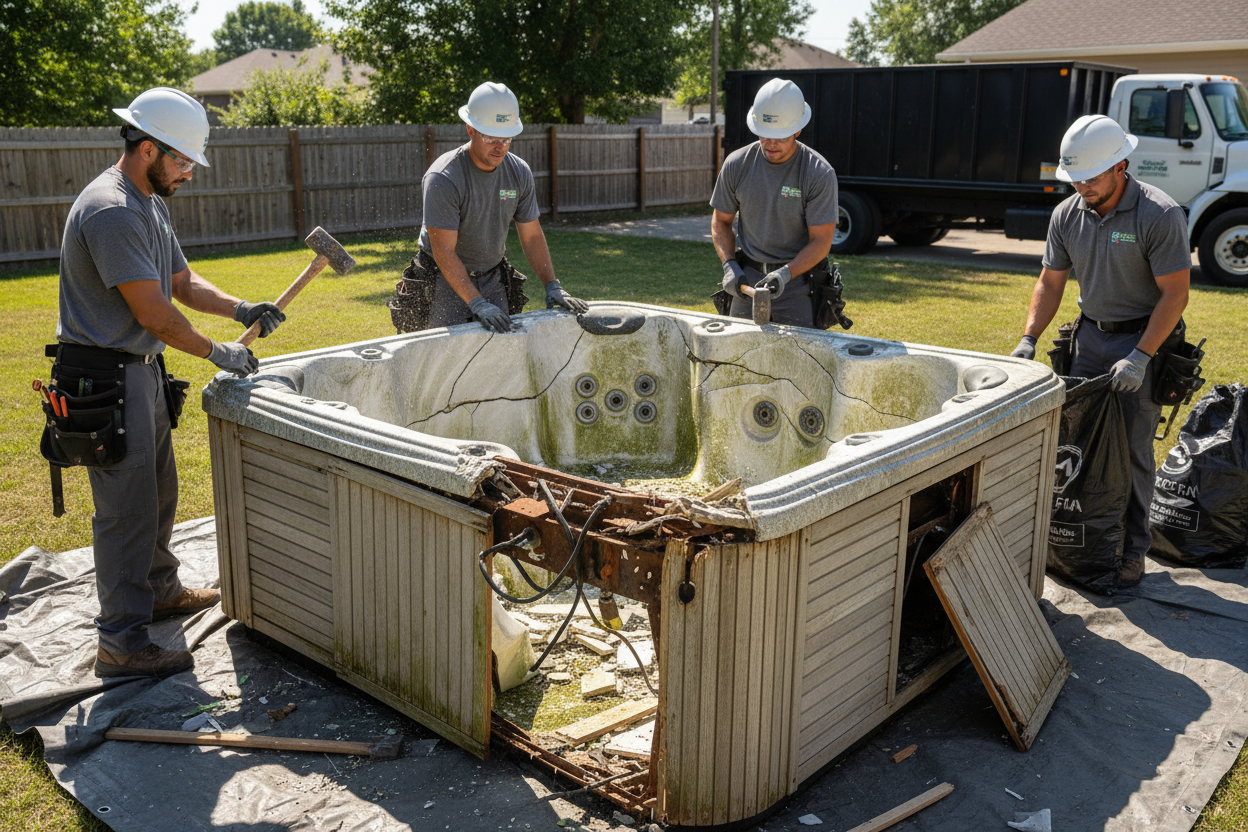 Old Ragged Hot Tub Removal